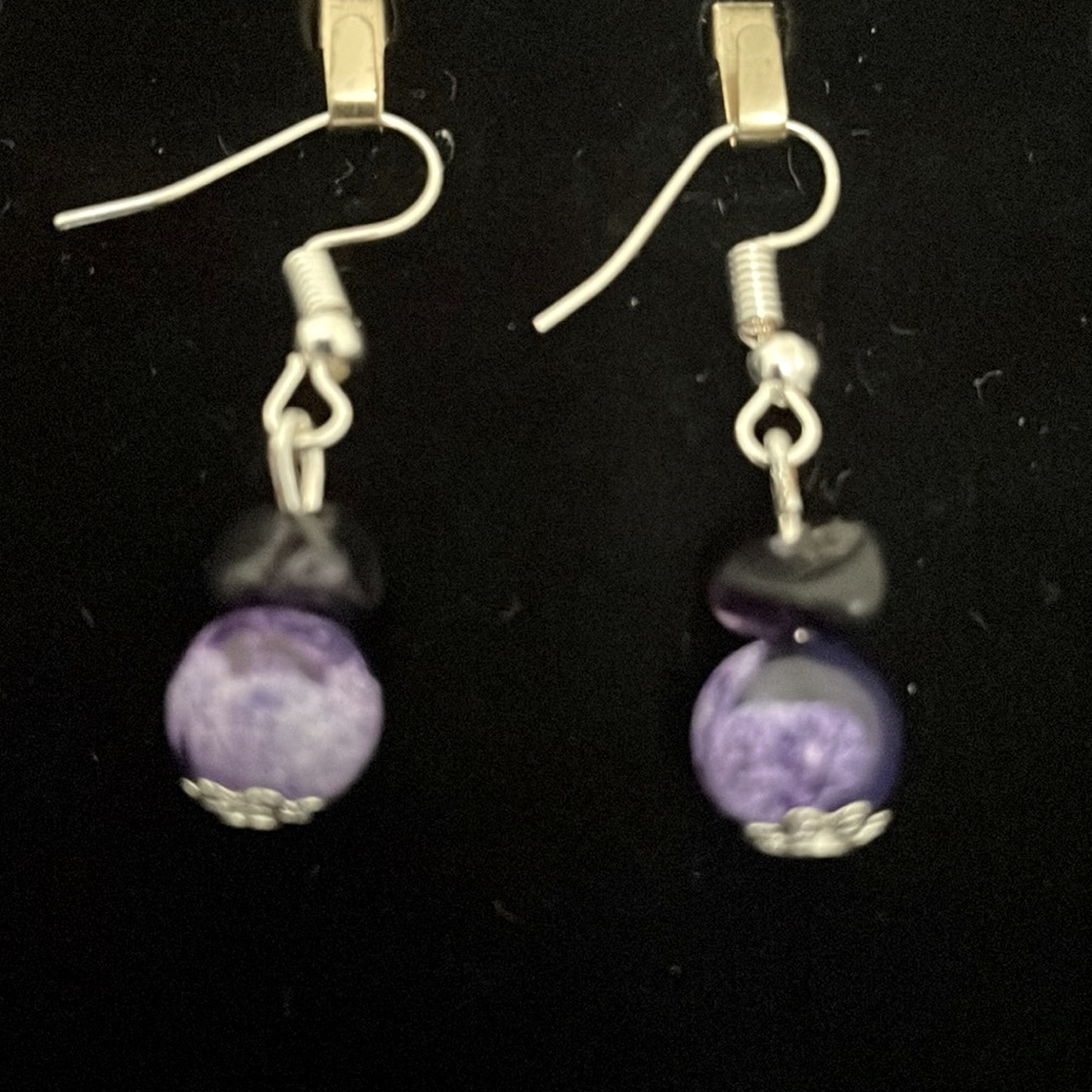 💗Dreaming in Paradise genuine Stone Agate Fluorite Healing Earrings Calming